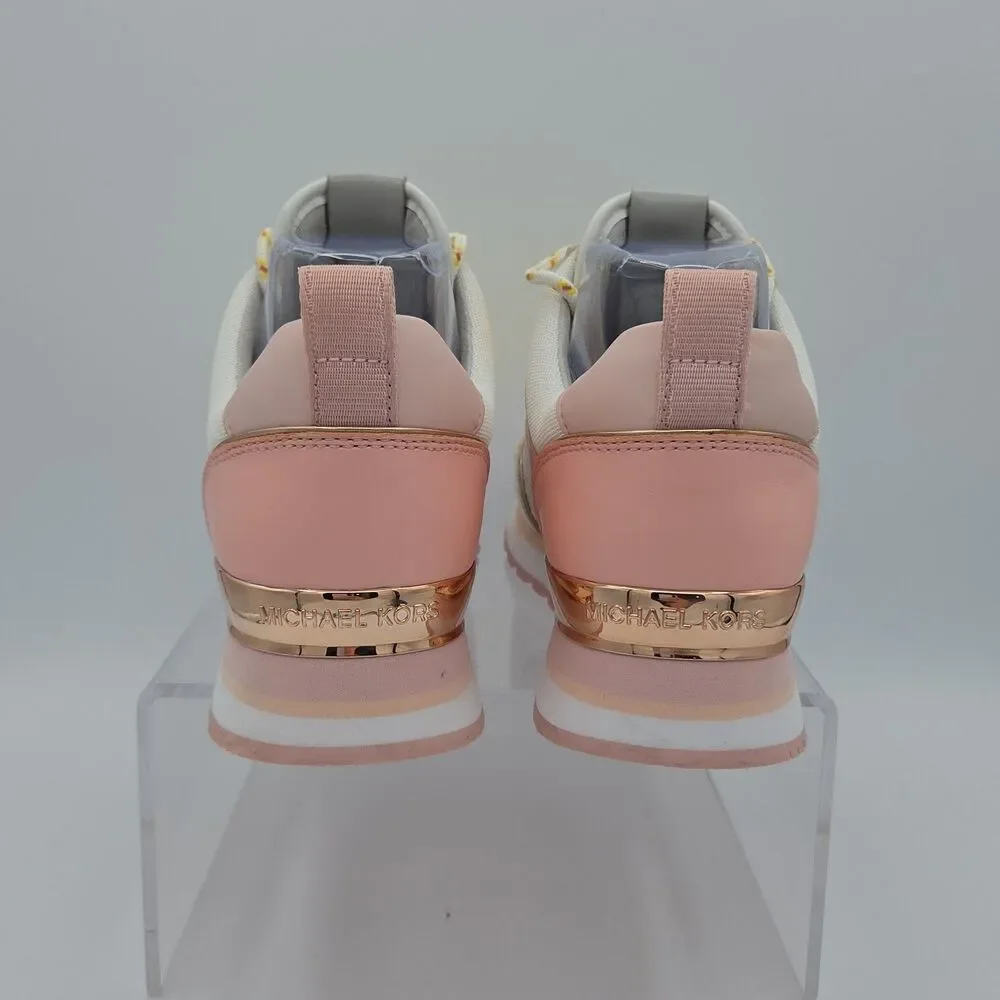 Michael Kors MADDY Trainer Color-Block Mixed-Media Sneakers Womens Size 9 EUC